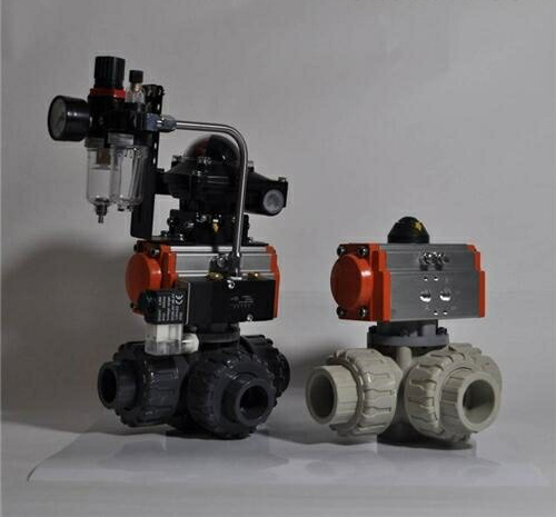 氣動(dòng)塑料三通球閥 氣動(dòng)塑料三通球閥