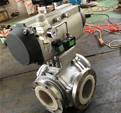 氣動(dòng)四通球閥 氣動(dòng)四通球閥