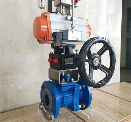 氣動(dòng)帶手動(dòng)襯氟球閥 氣動(dòng)帶手動(dòng)襯氟球閥